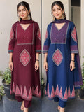 Midnight Grace Embroidered Suit Set