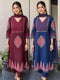Midnight Grace Embroidered Suit Set