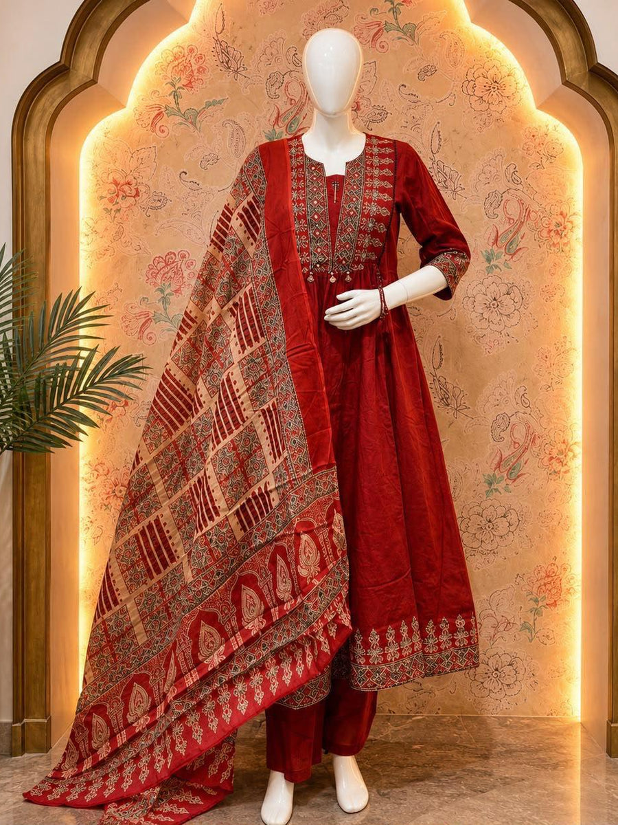 Royal Crimson Suit Set